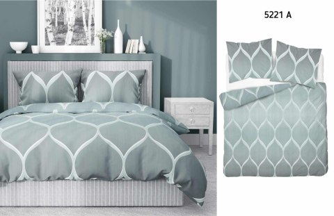 Pościel satynowa 220x200 miętowa geometryczna 5221 A Home Satin 41 Pościel satynowa 220x200 miętowa geometryczna 5221 A Home Satin 41
