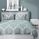 Pościel satynowa 220x200 miętowa geometryczna 5221 A Home Satin 41 Pościel satynowa 220x200 miętowa geometryczna 5221 A Home Satin 41