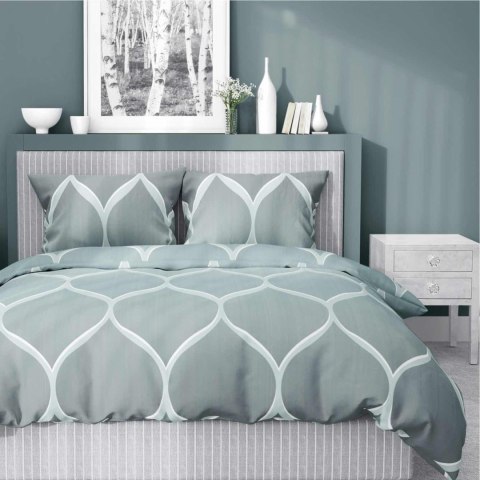 Pościel satynowa 220x200 miętowa geometryczna 5221 A Home Satin 41 Pościel satynowa 220x200 miętowa geometryczna 5221 A Home Satin 41