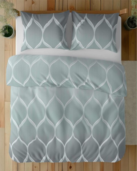 Pościel satynowa 220x200 miętowa geometryczna 5221 A Home Satin 41 Pościel satynowa 220x200 miętowa geometryczna 5221 A Home Satin 41