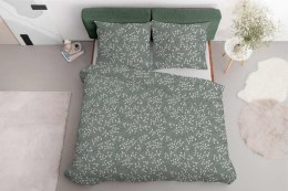 Pościel satynowa 220x200 szałwiowa liście drobne 5217 A Home Satin 41