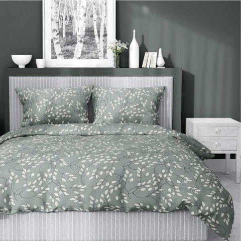 Pościel satynowa 220x200 szałwiowa liście drobne 5217 A Home Satin 41 Pościel satynowa 220x200 szałwiowa liście drobne 5217 A Home Satin 41