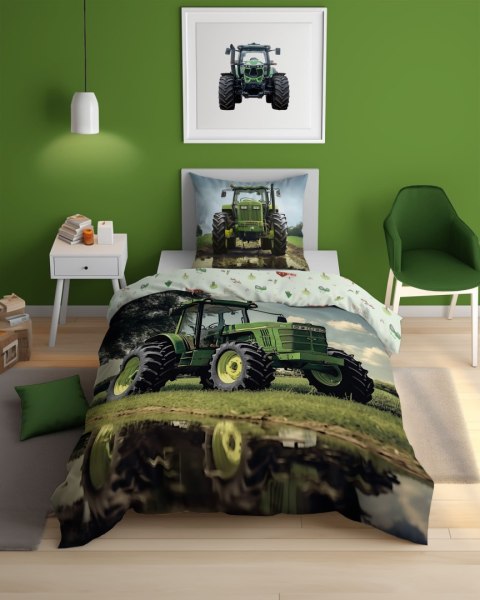 Pościel świecąca w ciemności 160x200 Zielony traktor 5409 A Fluo 68 Pościel świecąca w ciemności 160x200 Zielony traktor 5409 A Fluo 68