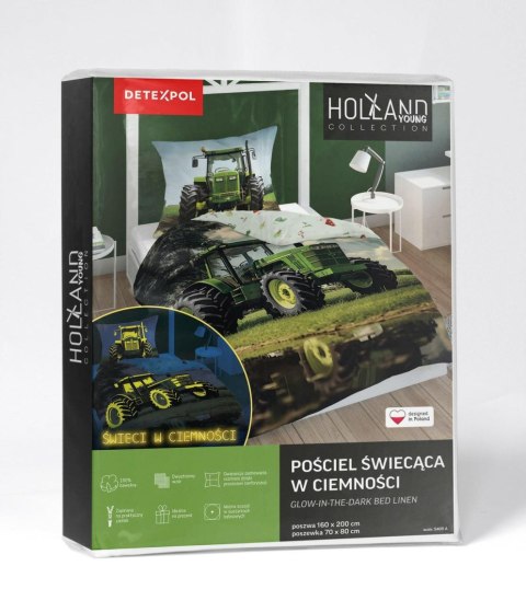 Pościel świecąca w ciemności 160x200 Zielony traktor 5409 A Fluo 68 Pościel świecąca w ciemności 160x200 Zielony traktor 5409 A Fluo 68