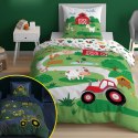 Pościel świecąca w ciemności 160x200 farma kolorowa zwierzęta 5407 A Fluo 68 Pościel świecąca w ciemności 160x200 farma kolorowa zwierzęta 5407 A Fluo 68