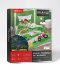 Pościel świecąca w ciemności 160x200 farma kolorowa zwierzęta 5407 A Fluo 68 Pościel świecąca w ciemności 160x200 farma kolorowa zwierzęta 5407 A Fluo 68