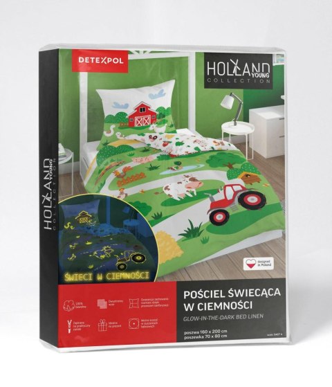 Pościel świecąca w ciemności 160x200 farma kolorowa zwierzęta 5407 A Fluo 68 Pościel świecąca w ciemności 160x200 farma kolorowa zwierzęta 5407 A Fluo 68