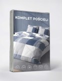 Pościel z mikrofibry 160x200 Krata niebieska szara 5038 A 65 Light Pościel z mikrofibry 160x200 Krata niebieska szara 5038 A 65 Light