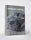 Pościel z mikrofibry 160x200 Liście paproci granatowa 5036 A 65 Light Pościel z mikrofibry 160x200 Liście paproci granatowa 5036 A 65 Light
