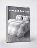 Pościel z mikrofibry 160x200 szara kratka 5040 A 65 Light Pościel z mikrofibry 160x200 szara kratka 5040 A 65 Light