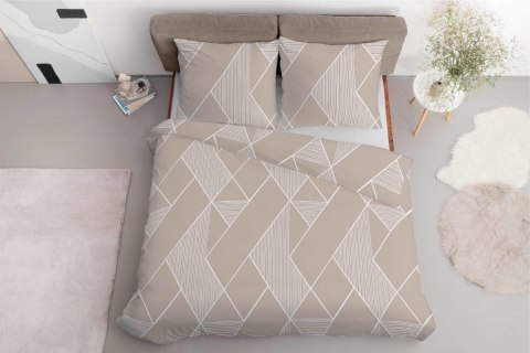 Pościel z mikrofibry 220x200 Geometryczny styl ciepły beż 5029 A 65 Light Pościel z mikrofibry 220x200 Geometryczny styl ciepły beż 5029 A 65 Light