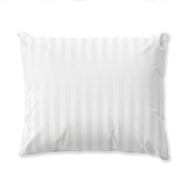 Poszewka bawełniana 70x80 na zakład 20 cm Adamaszkowa pasek 2 cm biała hotelowa PC