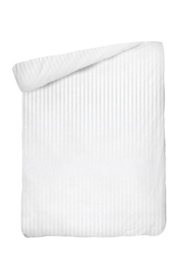 Poszwa bawełniana 140x200 na zakład 25 cm Adamaszkowa pasek 2 cm biała hotelowa PC