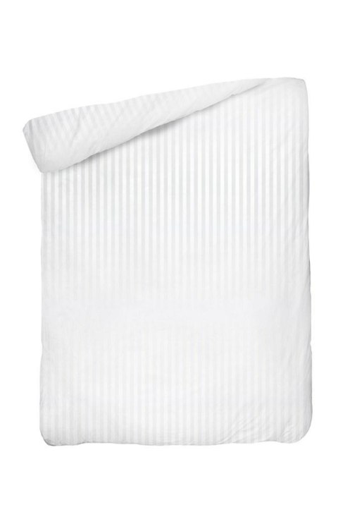 Poszwa bawełniana 160x200 na zakład 25 cm Adamaszkowa pasek 2 cm biała hotelowa PC Poszwa bawełniana 160x200 na zakład 25 cm Adamaszkowa pasek 2 cm biała hotelowa PC