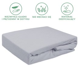Prześcieradło frotte z gumką 120x200 popielate 024 Premium