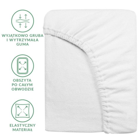 Prześcieradło frotte z gumką 140x200 białe 001 Premium Prześcieradło frotte z gumką 140x200 białe 001 Premium