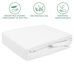 Prześcieradło frotte z gumką 160x200 białe 001 Premium