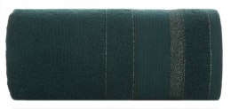 Ręcznik April 09 50x90 zielony ciemny z żakardową bordiurą z błyszczącą nicią 500 g/m2 Eurofirany