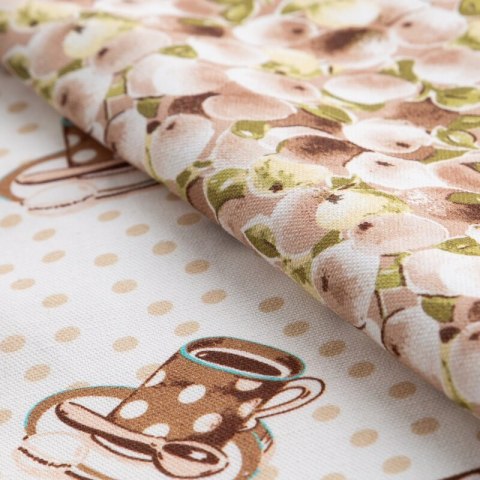 Komplet ścierek kuchennych 2szt 50x75 Melani beżowa liście Eurofirany Komplet ścierek kuchennych 2szt 50x75 Melani beżowa liście Eurofirany