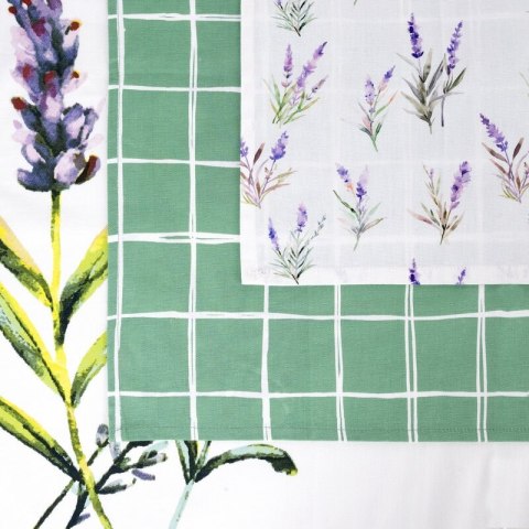 Komplet ścierek kuchennych 3szt 50x75 Lavender zielona fioletowa kratka kwiaty Eurofirany Komplet ścierek kuchennych 3szt 50x75 Lavender zielona fioletowa kratka kwiaty Eurofirany
