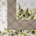 Komplet ścierek kuchennych 3szt 50x75 Olive zielona biała liście oliwki Eurofirany Komplet ścierek kuchennych 3szt 50x75 Olive zielona biała liście oliwki Eurofirany