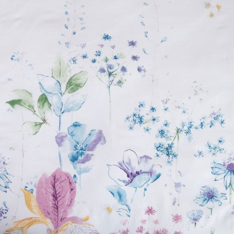 Pościel bawełniana 160x200 71481/1 biała wielokolorowa kwiaty Cottonlove Pościel bawełniana 160x200 71481/1 biała wielokolorowa kwiaty Cottonlove