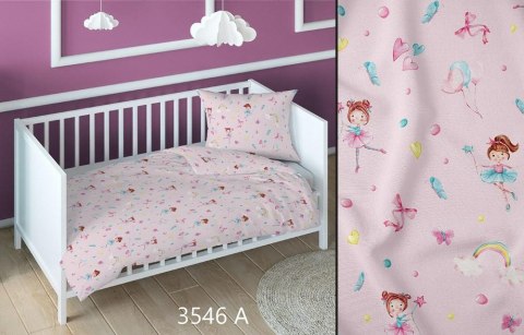 Pościel bawełniana 160x200 baletnica różowa dziecięca zapinana na suwak 3546 A KARO Kraina Snów Pościel bawełniana 160x200 baletnica różowa dziecięca zapinana na suwak 3546 A KARO Kraina Snów