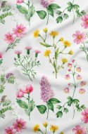 Pościel bawełniana 160x200 biała kolorowa kwiaty zapinana na suwak 4742 A KARO Bawełna Max Pościel bawełniana 160x200 biała kolorowa kwiaty zapinana na suwak 4742 A KARO Bawełna Max
