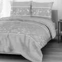 Pościel bawełniana 220x200 71479/1 szara biała groszki kwiaty motyle Cottonlove Pościel bawełniana 220x200 71479/1 szara biała groszki kwiaty motyle Cottonlove