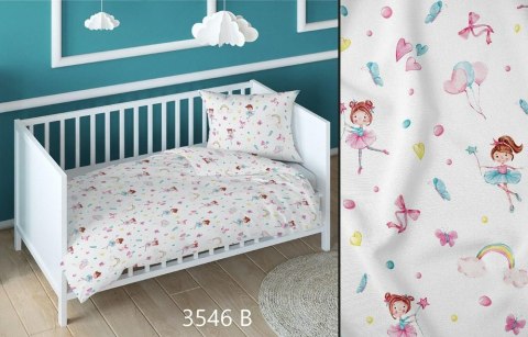 Poszewka bawełniana 40x40 baletnica biała kolorowa dziecięca zapinana na suwak 3546 B KARO Kraina Snów Poszewka bawełniana 40x40 baletnica biała kolorowa dziecięca zapinana na suwak 3546 B KARO Kraina Snów