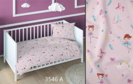 Poszewka bawełniana 40x40 baletnica różowa dziecięca zapinana na suwak 3546 A KARO Kraina Snów