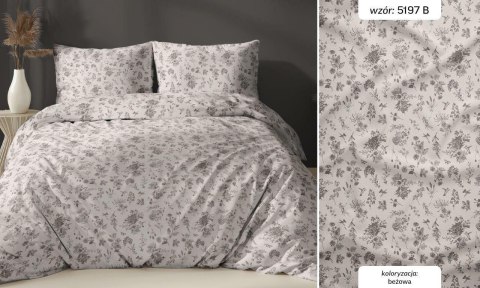 Poszewka bawełniana 40x40 beżowa kwiatki zapinana na suwak 5197 B KARO Bawełna Max Poszewka bawełniana 40x40 beżowa kwiatki zapinana na suwak 5197 B KARO Bawełna Max