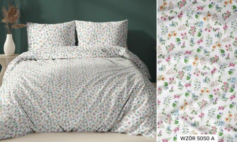 Poszewka bawełniana 40x40 biała kolorowa kwiatki zapinana na suwak 5050 A KARO Bawełna Max Poszewka bawełniana 40x40 biała kolorowa kwiatki zapinana na suwak 5050 A KARO Bawełna Max