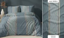 Poszewka bawełniana 40x40 turkusowa pasy zapinana na suwak 5528 A KARO Bawełna Max