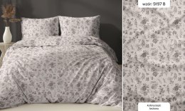 Poszewka bawełniana 50x60 beżowa kwiatki zapinana na suwak 5197 B KARO Bawełna Max