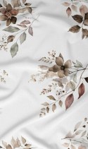Poszewka bawełniana 50x60 biała beżowa kwiaty zapinana na suwak 4889 C KARO Bawełna Max Poszewka bawełniana 50x60 biała beżowa kwiaty zapinana na suwak 4889 C KARO Bawełna Max