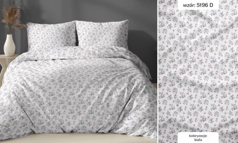 Poszewka bawełniana 50x60 biała pudrowa kwiatki zapinana na suwak 5196 D KARO Bawełna Max Poszewka bawełniana 50x60 biała pudrowa kwiatki zapinana na suwak 5196 D KARO Bawełna Max