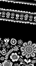 Poszewka bawełniana 50x60 łowicka czarna biała zapinana na suwak 3701 E KARO Bawełna Max Poszewka bawełniana 50x60 łowicka czarna biała zapinana na suwak 3701 E KARO Bawełna Max