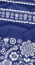 Poszewka bawełniana 50x60 łowicka granatowa zapinana na suwak 3701 G KARO Bawełna Max Poszewka bawełniana 50x60 łowicka granatowa zapinana na suwak 3701 G KARO Bawełna Max