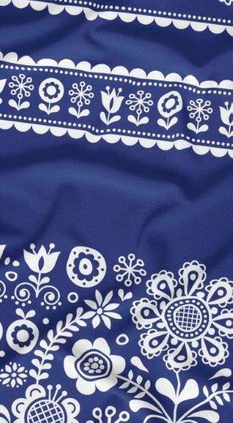 Poszewka bawełniana 50x60 łowicka granatowa zapinana na suwak 3701 G KARO Bawełna Max Poszewka bawełniana 50x60 łowicka granatowa zapinana na suwak 3701 G KARO Bawełna Max