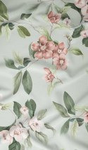 Poszewka bawełniana 50x60 miętowa kwiaty zapinana na suwak 5047 A KARO Bawełna Max Poszewka bawełniana 50x60 miętowa kwiaty zapinana na suwak 5047 A KARO Bawełna Max