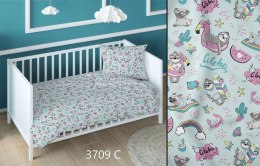 Poszewka bawełniana 50x60 pieski aloha miętowa dziecięca zapinana na suwak 3709 C KARO Kraina Snów