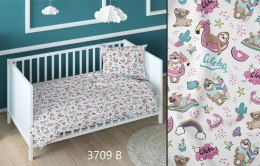 Poszewka bawełniana 50x60 pieski aloha różowa dziecięca zapinana na suwak 3709 B KARO Kraina Snów