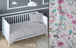 Poszewka bawełniana 50x60 pieski aloha szara dziecięca zapinana na suwak 3709 D KARO Kraina Snów