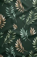 Poszewka bawełniana 50x60 zielona liście zapinana na suwak 4741 B KARO Bawełna Max Poszewka bawełniana 50x60 zielona liście zapinana na suwak 4741 B KARO Bawełna Max
