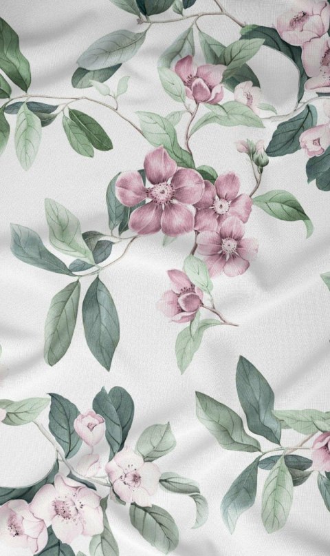 Poszewka bawełniana 50x60 zielona pudrowa kwiaty zapinana na suwak 5047 C KARO Bawełna Max Poszewka bawełniana 50x60 zielona pudrowa kwiaty zapinana na suwak 5047 C KARO Bawełna Max