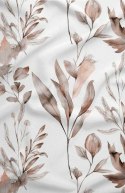 Poszewka bawełniana 70x80 biała beżowa liście zapinana na suwak 4835 C KARO Bawełna Max Poszewka bawełniana 70x80 biała beżowa liście zapinana na suwak 4835 C KARO Bawełna Max