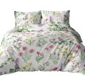 Poszewka bawełniana 70x80 biała kolorowa kwiaty zapinana na suwak 4742 A KARO Bawełna Max Poszewka bawełniana 70x80 biała kolorowa kwiaty zapinana na suwak 4742 A KARO Bawełna Max