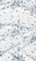 Poszewka bawełniana 70x80 biała niebieska kwiatuszki zapinana na suwak 4215 B KARO Bawełna Max Poszewka bawełniana 70x80 biała niebieska kwiatuszki zapinana na suwak 4215 B KARO Bawełna Max