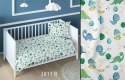 Poszewka bawełniana 70x80 dinozaury biała niebieska dziecięca zapinana na suwak 3811 B KARO Kraina Snów Poszewka bawełniana 70x80 dinozaury biała niebieska dziecięca zapinana na suwak 3811 B KARO Kraina Snów